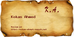 Kokas Ahmed névjegykártya